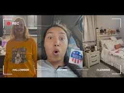 GETTING MY LIFE TOGETHER: Deep cleaning my room, Voting, & Halloween