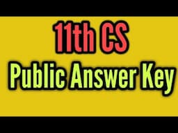 11th Computer Science Answer Key 2024 | TN 11th CS Answer Key