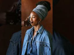 Tall denim headwrap tutorial #headwrapstyles