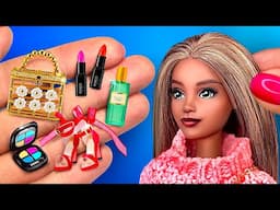 12 DIY steps to TRANSFORM BARBIE, MINI BRANDS FASHION + DIY clothes for a DOLL