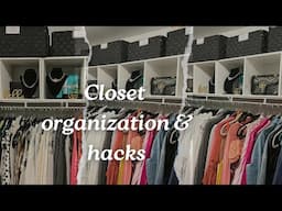 CLOSET ORGANIZATION, HACKS & TOUR|BUDGET FRIENDLY