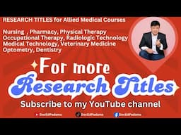 ALLIED MEDICAL RESEARCH TITLES