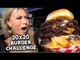 20x20 BURGER CHALLENGE AT BURGER 3000 IN CHATSWORTH!! #RainaisCrazy