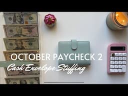 October 2024 Budget | Cash Envelope and Sinking Fund Stuffing | Paycheck 2 | 25 Year Old Budgeter