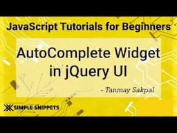 54 - Auto Complete Widget in jQuery UI | jQuery Tutorials for Beginners | jQuery UI Library