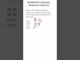 Ratios: ASVAB/PiCAT Arithmetic Reasoning Practice Test Q #acetheasvab with #grammarhero #afqt