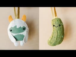 Quirky Felt Ornaments