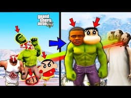 FRANKLIN, SHINCHAN, HULK in One BODY in GTA 5 ! 3 Head GRANNY Attack