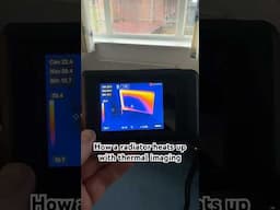 How a radiator heats up through a thermal imaging camera #plumbing #how #shorts