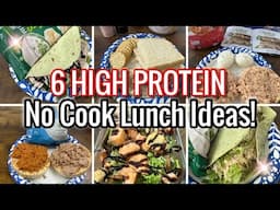 6 EASY, FAST, HIGH PROTEIN NO COOKING REQUIRED LUNCH IDEAS | IN WITH JEN