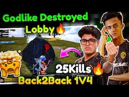 GodLike Destroyed Lobby🥵 25 Kills Total🔥 Shocking 1v4 Clutch By ZGod Simpp