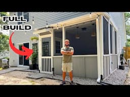 How I Built A DIY Screened In Patio. (Incredible Transformation)