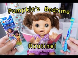 BABY ALIVE Pumpkin's Night Time Routine & Making Slime!