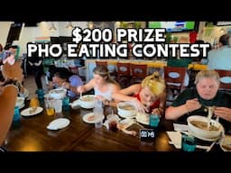 $200 PRIZE PHO EATING CONTEST AT SAIGON DISTRICT IN HUNTINGTON BEACH, CA!! #RainaisCrazy