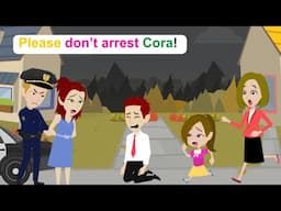 Ella's neighbor is arrested - English Funny Animated Story - Ella English