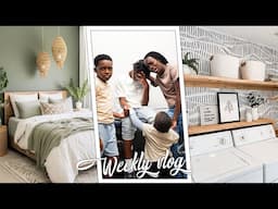 WEEKLY VLOG | DECORATING DREAM HOME + ACCENT WALL + BUILDING KING SIZE BED + KIDS GO TO SCHOOL