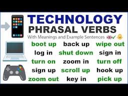 Talk About Technology: 25 English Phrasal Verbs (meanings + examples)