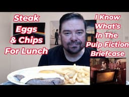 ASMR - Eating Steak Egg And Chips For Lunch (The Case From Pulp Fiction Ramble)