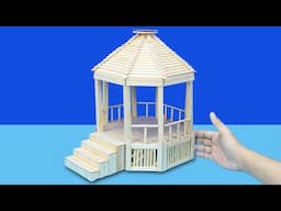 Amazing Build Cute Gazebo From Popsicle Sticks! Satisfying Mini Crafts