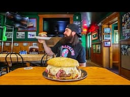 I ORDERED THE GIANT CORNED BEEF SANDWICH CHALLENGE AT A 'HAUNTED' IRISH PUB | BeardMeatsFood