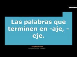 Uso de la letra "J"/Palabras con "g" Y "j"/Lengua Sexto Primaria (11 años)/AulaFacil.com