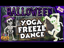 Halloween Yoga | Yoga for Kids | Brain Break | Halloween Brain Break | Freeze  Dance