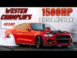 1500HP Cummings Diesel Mustang Burnout Contest! | Sema 2024