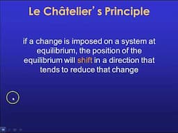 LeChatelier's Principle