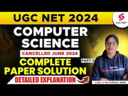 UGC NET Computer Science Question Paper 2024 | UGC NET Computer Science #5 By Shefali Ma'am