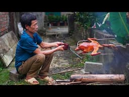 Delicious roast duck prepared in traditional style - Peaceful life in the countryside