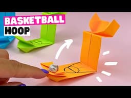 EASY origami basketball hoop paper toy DIY