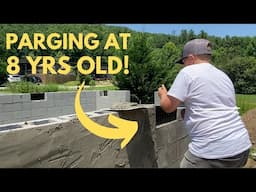 Tiny Home Foundation Parging