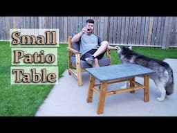 DIY Patio table from cedar and concrete // Shop sounds