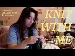 unedited knit with me 🧶 relaxing music, no talking