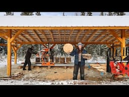 Cutting Wood Cookies & Milling Lumber | Shutting Down the Sawmill for the Season