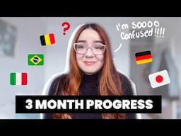 MY LANGUAGE STUDY PLAN RESULTS | learning languages in 3 months: Progress update & new language.