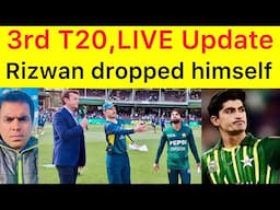 BREAKING LIVE 🛑 Rizwan ne khud ko 3rd T20 sy drop ker lia | Pakistan vs Australia 3rd T20 LIVE