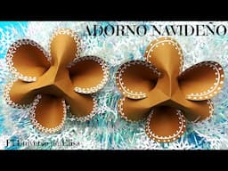 Adorno Navideño de Papel, Flores de Jengibre, Decoración Árbol de Navidad