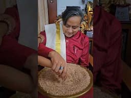 Today is Vidyarambham Day we mark our devotion to Saraswati, by initiating toddlers into letters.