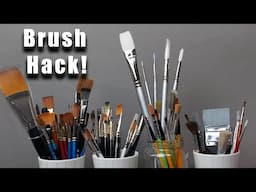 Clever little paint brush storage hack! +My ENTIRE Brush Collection -Watercolour, Gouache, Acrylic