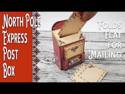 Christmas Post Box Fold Flat Papercraft Tutorial