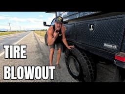 Tire BLOWOUT In Our 18,500 Pound Truck Camper...