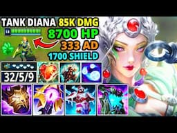 Diana but I have 8700 HP and 1v5 the enemy team - BROKEN FULL TANK DIANA (333 AD, 85K DMG, 32 KILLS)