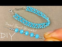 Easy Seed Bead Bracelet Tutorial: Crystal Bracelet Making | Seed Beading for Beginners