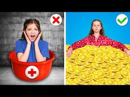 Rich vs Poor Girl In Hospital || Amazing Parenting Hacks & Gadgets