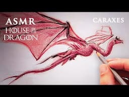 ASMR Drawing Caraxes | House of the Dragon | 1 hour