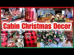 CHRISTMAS LOG CABIN DECOR IDEAS | LOG CABIN COUNTRY CHRISTMAS