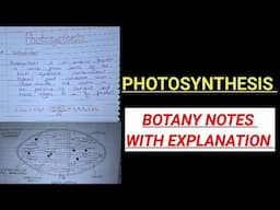 PHOTOSYNTHESIS NOTES||BOTANY GE 2 #bbmku #vbu #mjpru #zoologynotes