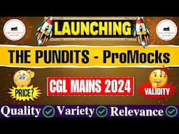 ProMocks CGL MAINS 2024 by THE PUNDITS #ssccgl2024 #ssc #thepundits