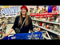 WE THRIFTED GOODWILL AFTER DARK! WAS IT WORTH IT??? Shopping 9 Goodwill Stores! - Reselling Vintage